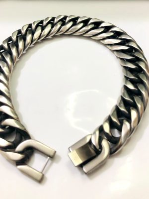 “Stainless Steel Cuban Bracelet — Timeless, tough, and made to stand out.”
